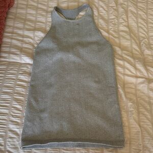 Free People Heather Gray Ribbed Tank Top
